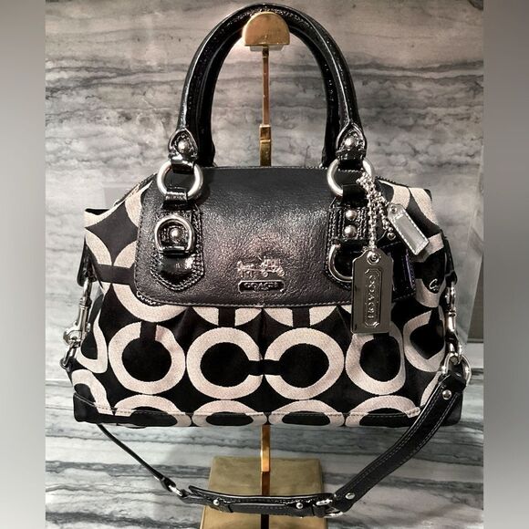 COACH‎ MADISON PHOEBE CLOTH SATCHEL EUC - Picture 1 of 16